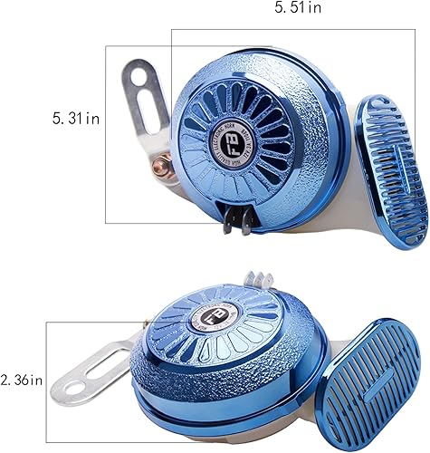 Miniatura 5 de FARBIN Bocina de sonido variable súper fuerte, bocina de tren de 3 sonidos de 130 db, tono alto y bajo, para camiones, tren de barco, bocina de