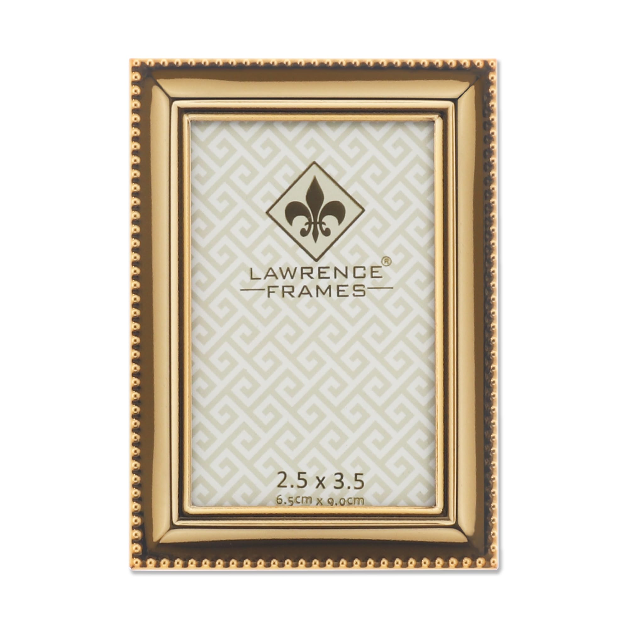 Lawrence Picture Frame, Metal, Gold, 2.5x3.5