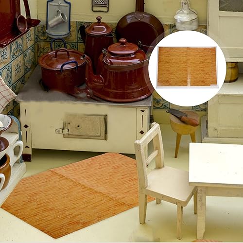 Miniatura 6 de 2 mini calcomanías de papel para el suelo de la casa, mini tablas autoadhesivas para decoración de casas de muñecas a escala 112