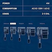 Vista 5 de Mighty Aquarium Hang On Back Filter - Aquarium HOB Filter - Adjustable Fish Tank Filter - Aquarium Filters - Nano Aquarium Filter - Fish Aquarium