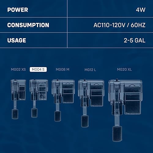 Miniatura 5 de Mighty Aquarium Hang On Back Filter - Aquarium HOB Filter - Adjustable Fish Tank Filter - Aquarium Filters - Nano Aquarium Filter - Fish Aquarium
