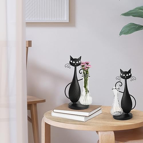Miniatura 6 de Jardinera de cristal de escritorio de metal para gatos, terrario creativo para plantas, estación de propagación para plantas hidropónicas para el