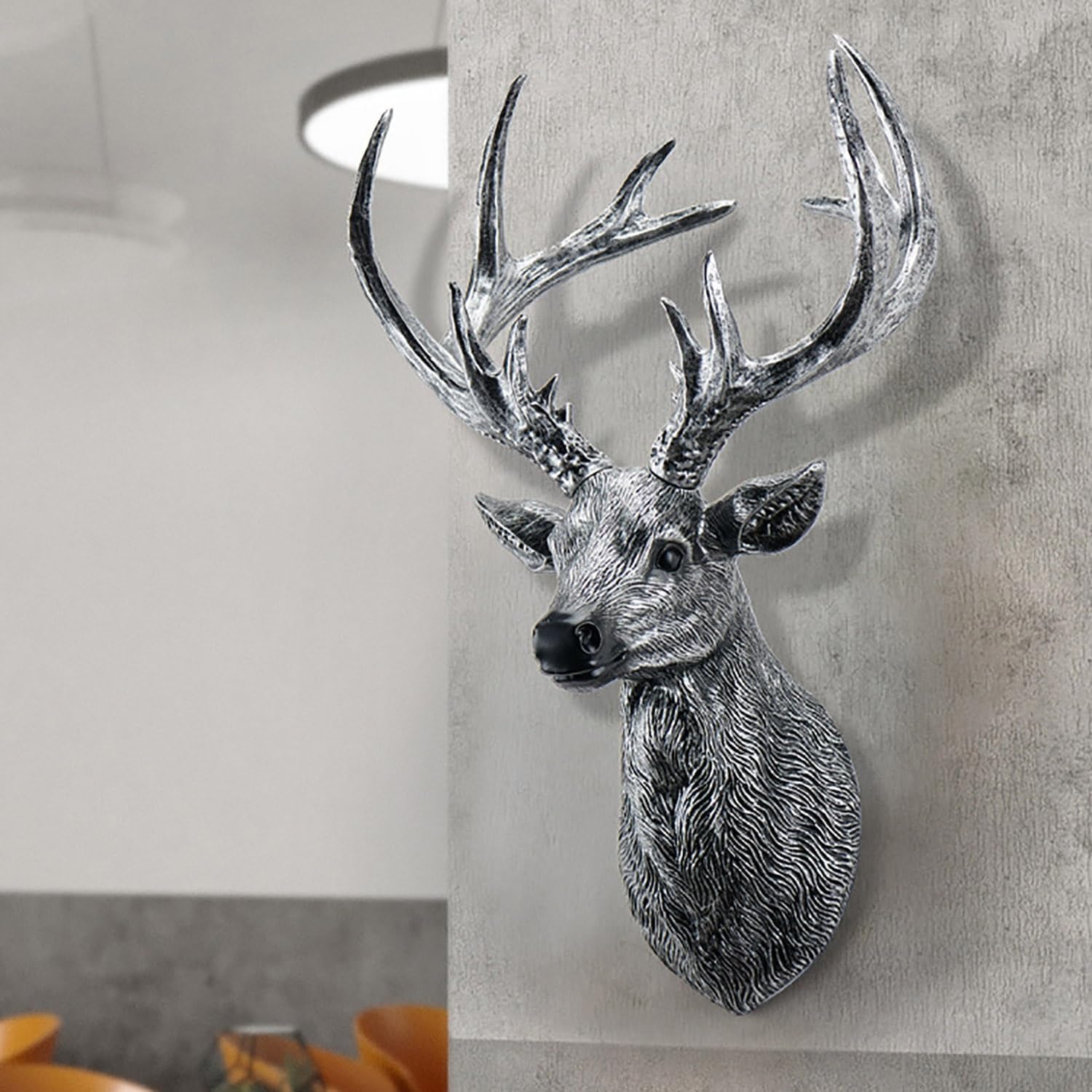 OMKUOSYA 3D Deer Head Wall Sculpture, Deer Head Statue