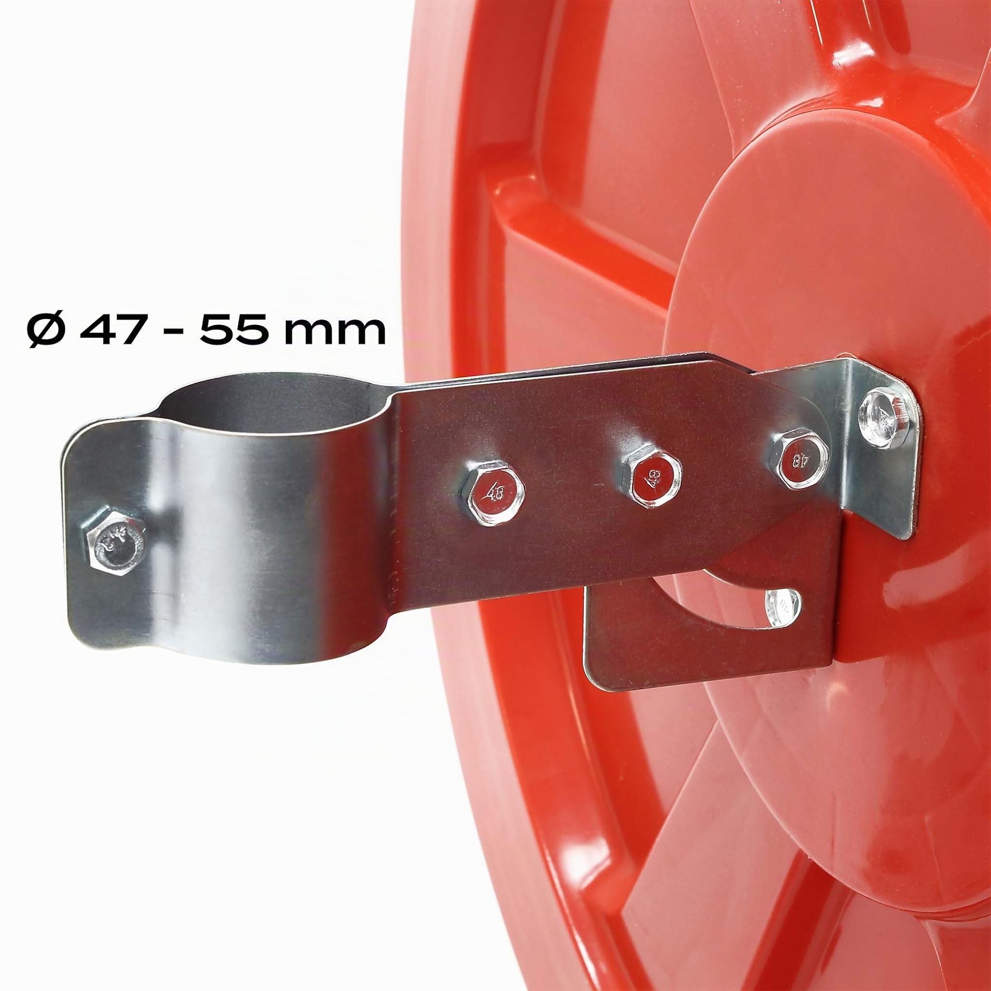 Wiltec Espejo de tráfico 60 cm redondo convexo en policarbonato con cubierta protectora campo visual de 160° material de montaje incluido espejo de seguridad espejo vigilancia salidas seguridad vial