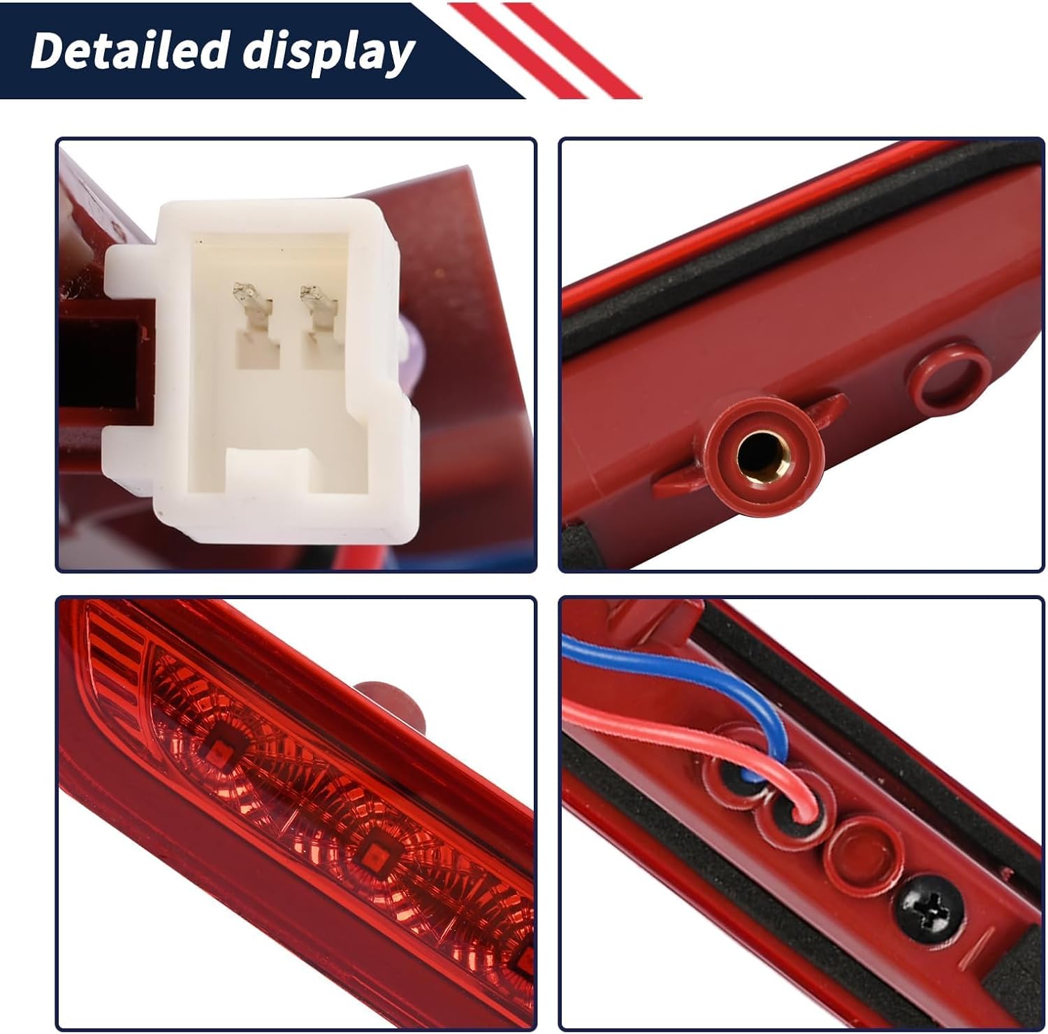 92750-2P000 3rd Third Brake Light without Rear Spoiler Compatible with Kia Sorento 2009 2010 2011 2012 2013 2014,High Mount Stop Lamp