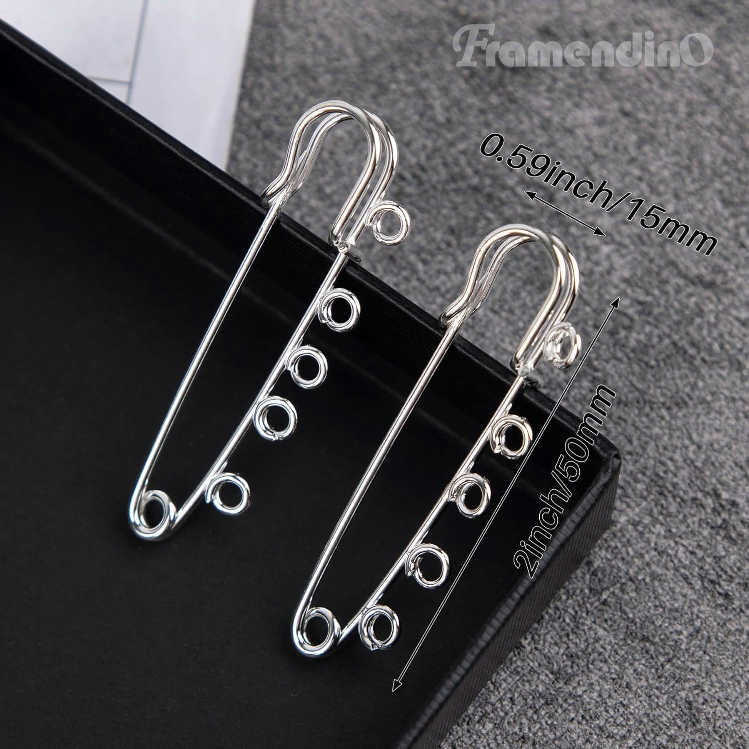 20 alfileres Grandes de Metal 90 mm con 5 Agujeros y presillas for Hacer broches