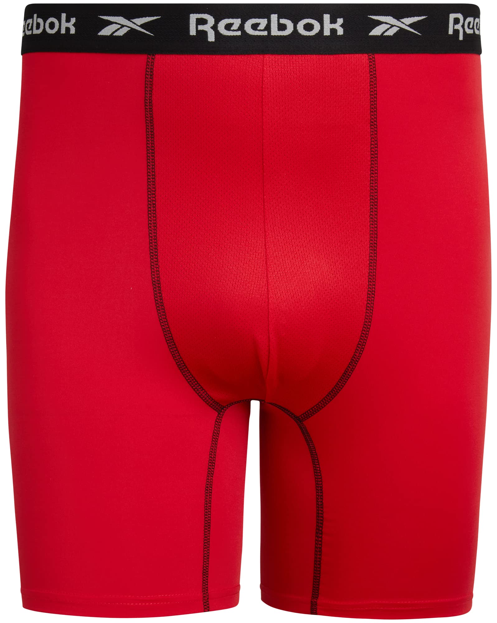 Reebok Boxer da uomo, confezione da 6 boxer sportivi morbidi ad alte prestazioni, a gamba lunga, con tasca in rete (taglie: S-XL)