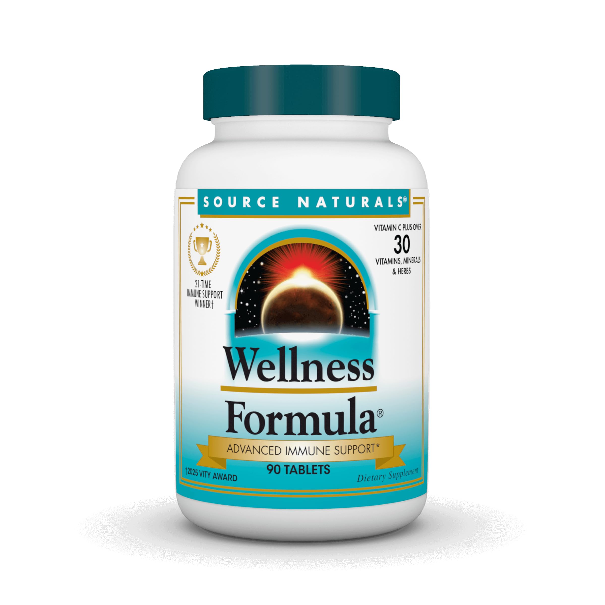 Source Naturals Wellness Formula Bio-Aligned Vitamins & Herbal Defense - Immune System Support Supplement & Immunity Booster* - 90 Count