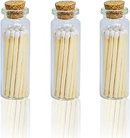 Vista 1 de Chandler Studio 3 botellas – Más de 60 cerillas de seguridad en tarro – Strike On botella de vidrio de 2 pulgadas (20 tarros de cerillas, rosa)