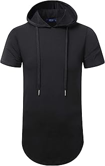 AiyinoMen's Hipster Hip Hop Longline Pullover Hoodies Shirts