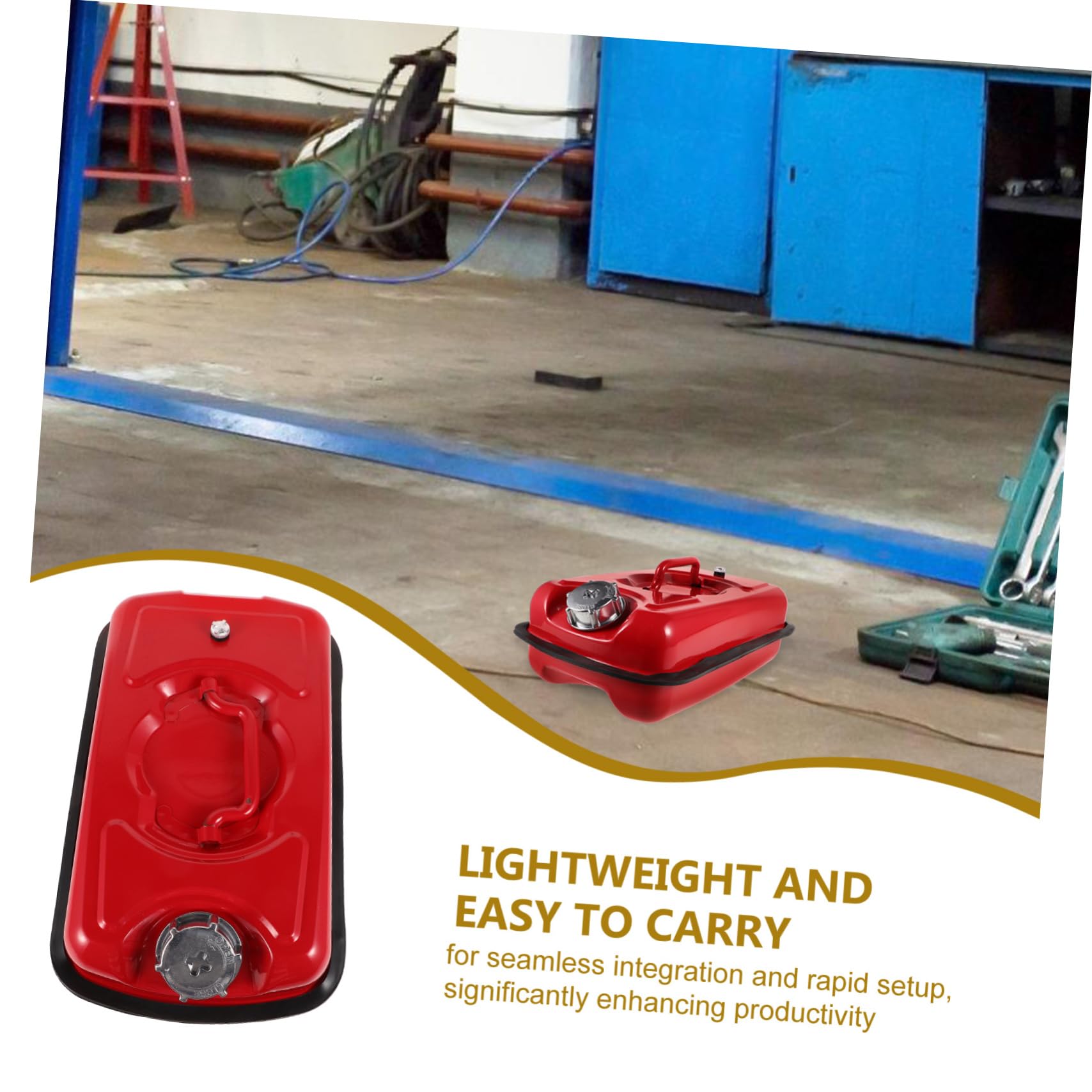 iplusmile Tanque Portátil Rectangular de 5 Litros con Asa para Atv y Generadores, Depósito de Gasolina Ligero de Acero Inoxidable para Uso Marino y Viajes Extendidos