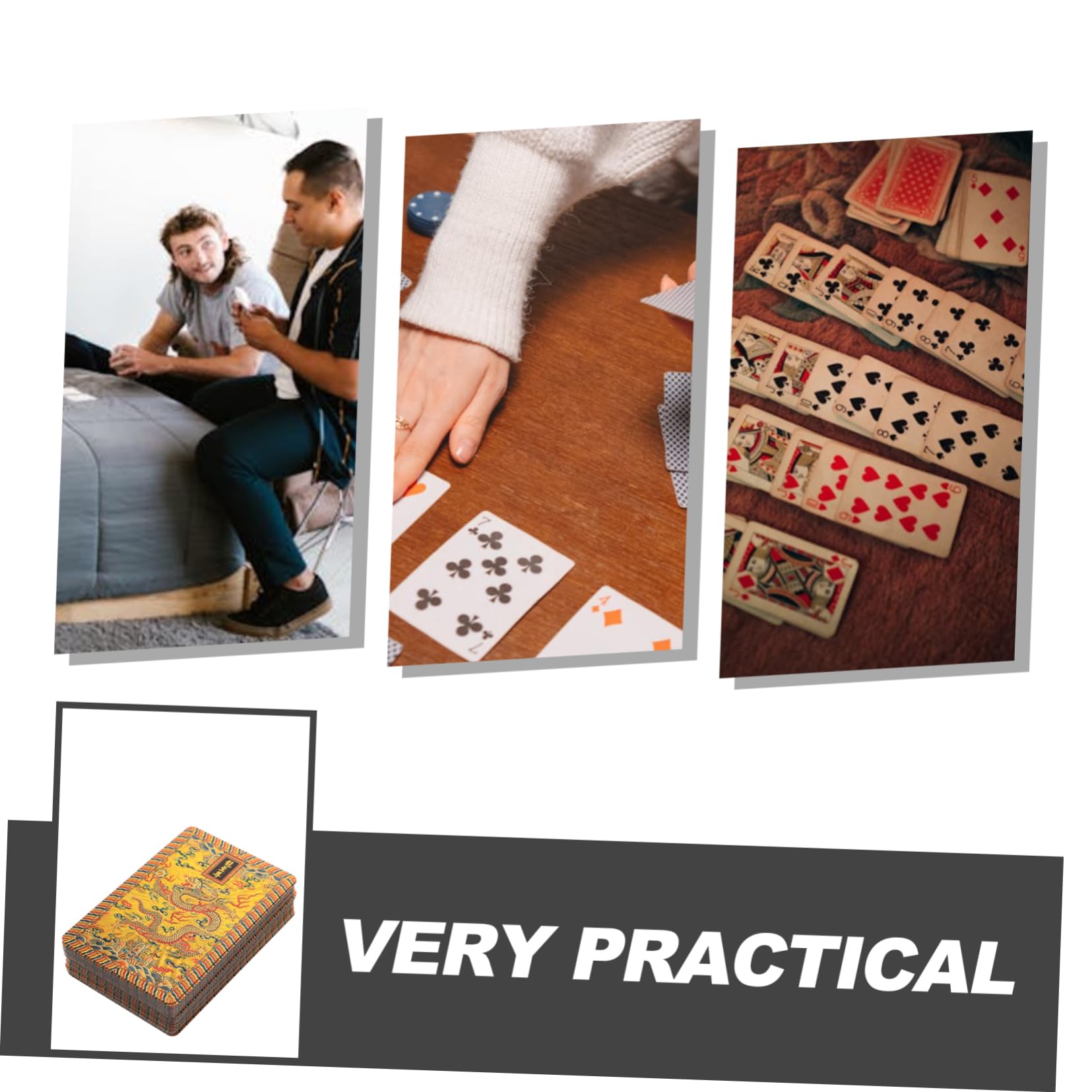 TOYANDONA 5paquetes Cartas De Póker De Laminado Baraja Portátil y Resistente para Fiestas y Entretenimiento para Mesa