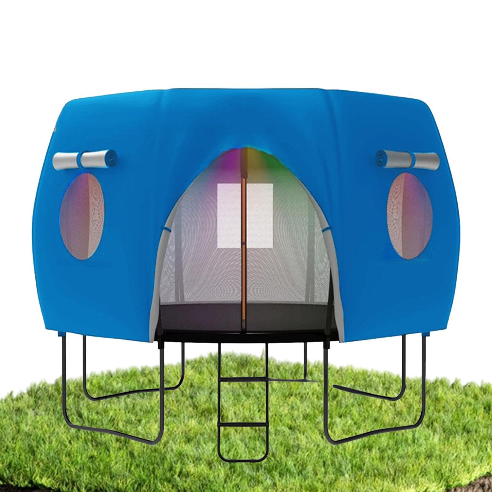 jupsjuice Curved Pole Trampoline Cover Tent, Heavy Duty Waterproof UV Protection,Fits 8FT-14FT,Easy Install For Garden, Patio, Home Gym,Anti Leaf &, Keeps Trampoline Clean