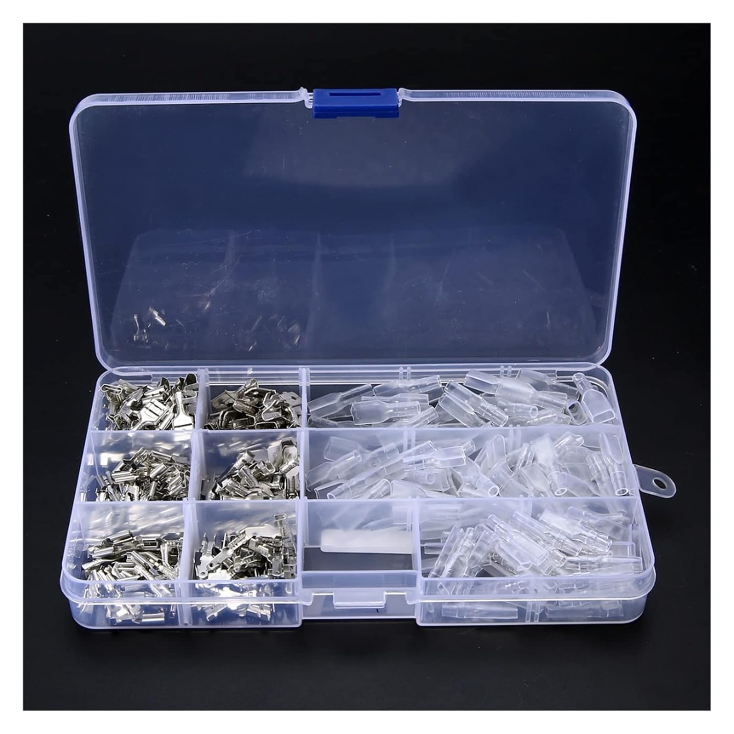 Ruiting Store 270pcs/box 2.8/4.8/6.3mm Assorted Insulated Electrical Wire Terminal Female to Male Crimp Connector Spade Set with Case