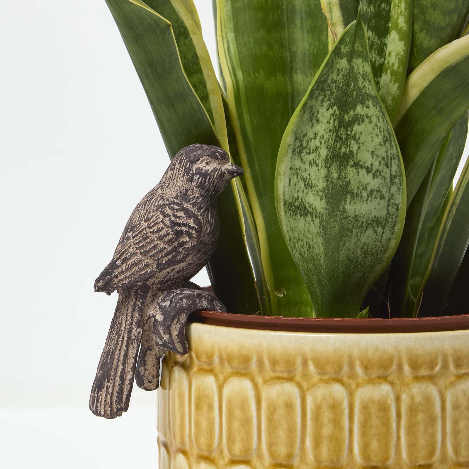 Homescapes Unisex Grey Bird Pot Hanger Decoration In
