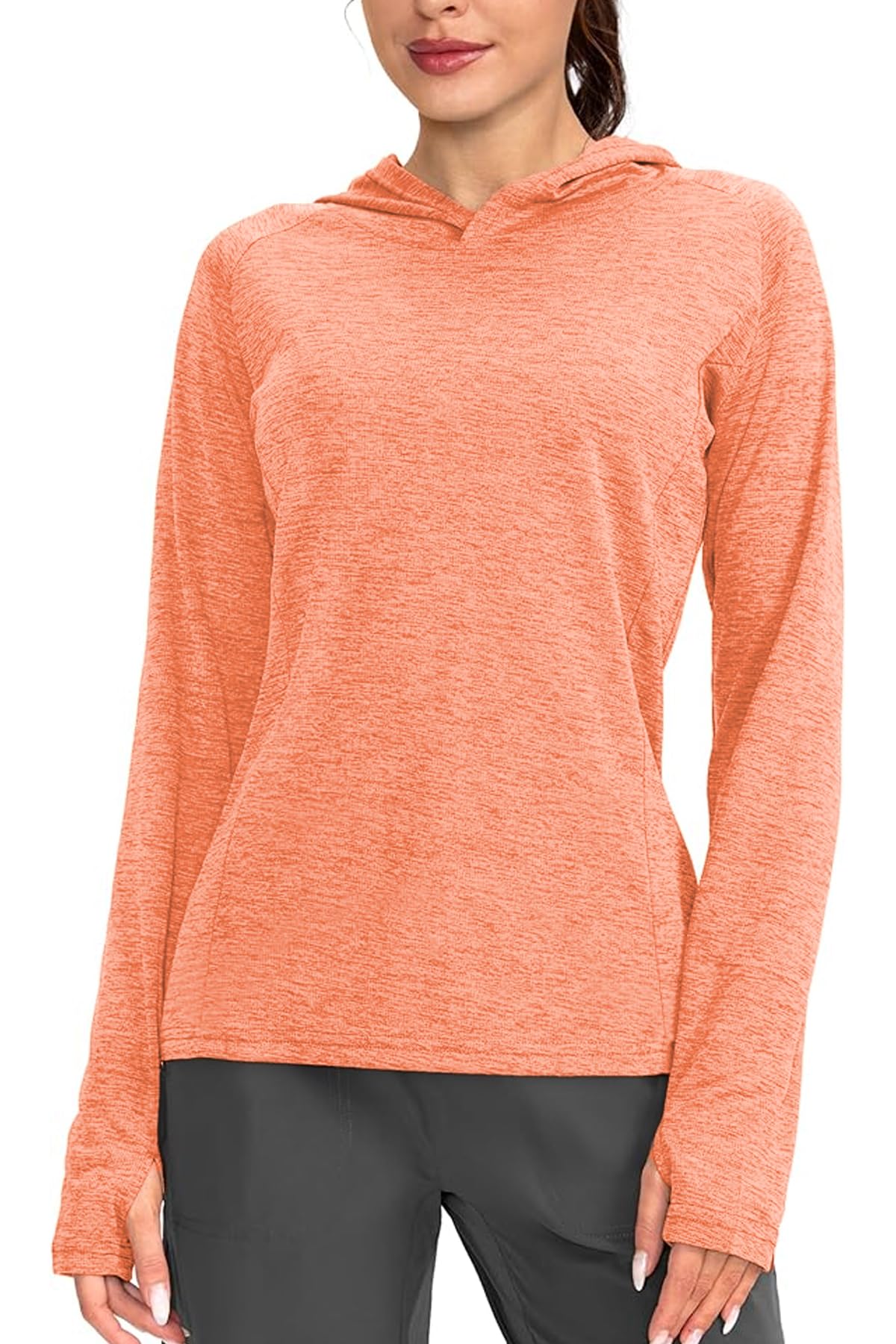 KINGFENWomen's UPF 50+ Sun Protection Shirt Long Sleeve Lightweight Hoodie UV Quick Dry Shirts Hiking Long Sleeve Tops