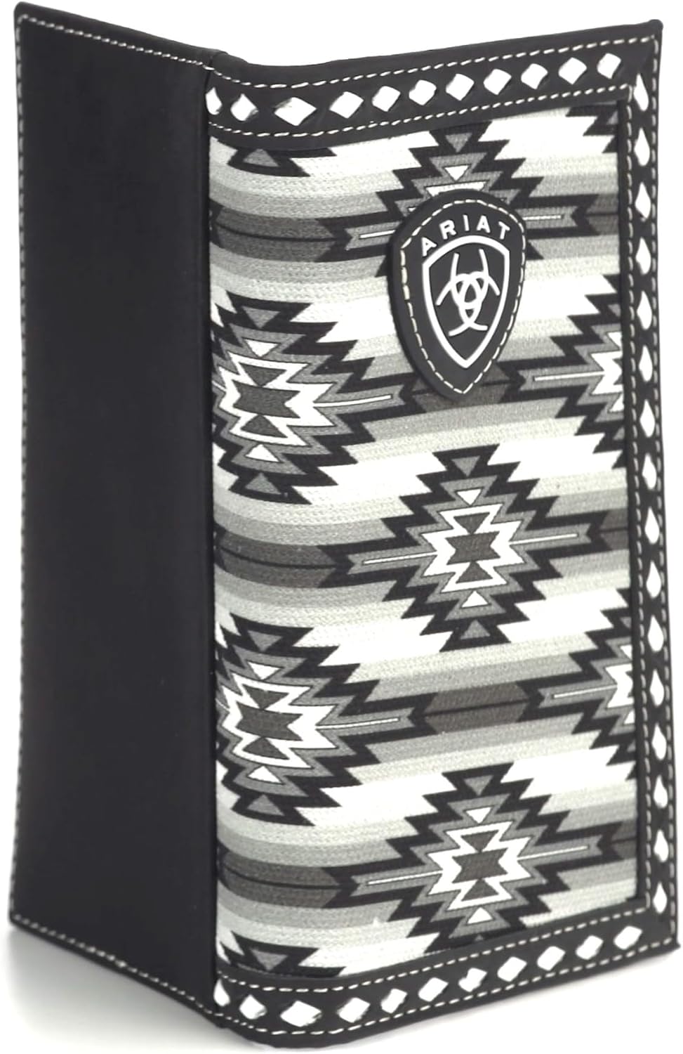 ARIAT Rodeo Diamond Lace Southwest Fabric Wallet, Black