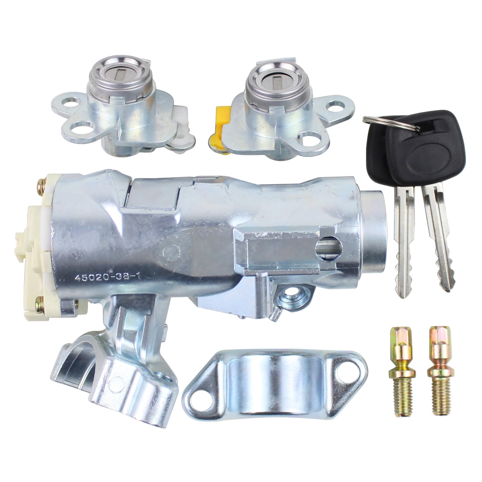 MOTOKU Set of 5 Ignition Steering Switch with Bracket Keys Left