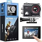 AKASO EK7000 Pro 4K30fps Action Camera with Touch Screen EIS 131ft Waterproof Underwater Camera Remote Control 5X Zoom with Helmet Accessories Kit (Standalone)