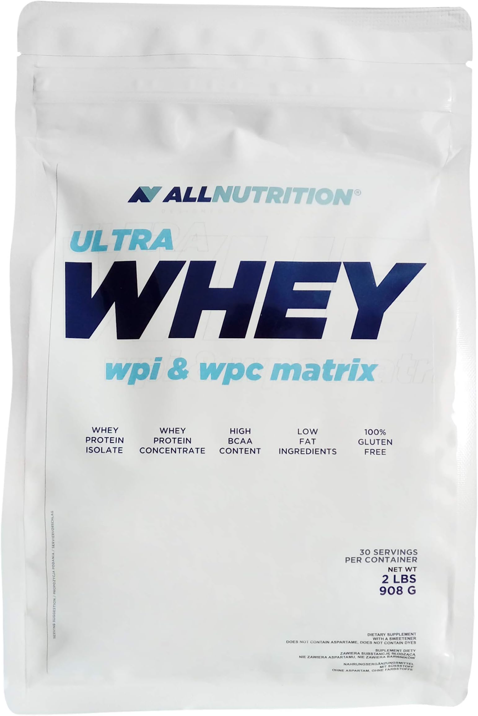 ALLNUTRITIONUltra Whey Pudding Delicious Dessert WPI and WPC Protein Powder Muscle Building 100% Gluten Free Low Fat Branched Chain Amino Acids 908g Banana