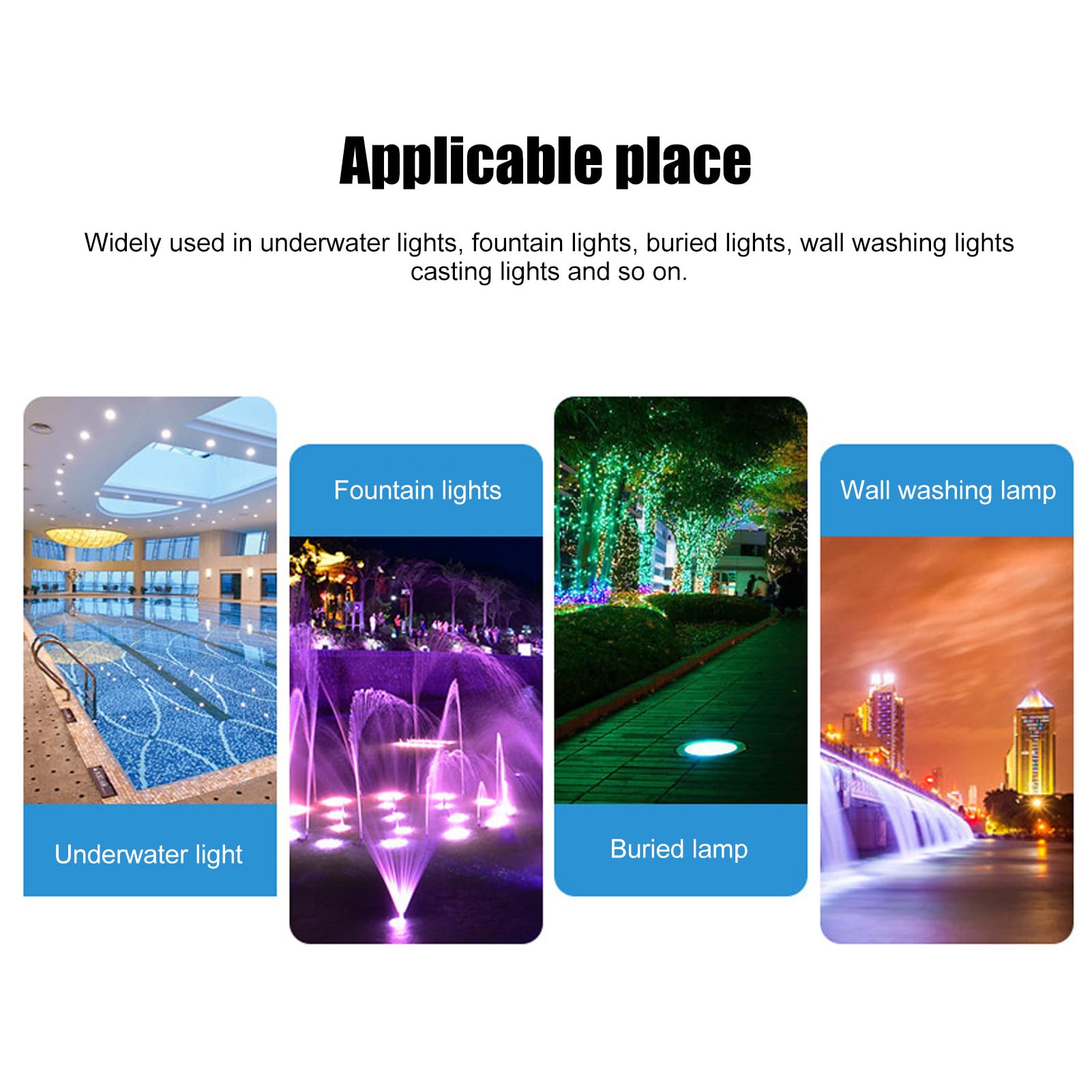 Jeanoko Controlador de Potencia de Transformador Impermeable de 160W para Luces Subacuáticas de 12V Fuente de Piscina Protección IP68