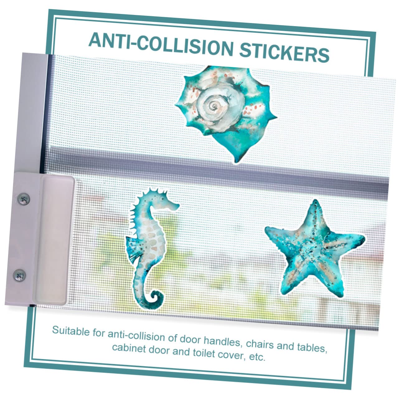 Cabilock 4 Juegos Pegatinas Anticolisión Para Ventanas Calcomanías Para Colisiones Con Decoración Del Océano Decoración De Conchas Marinas Calcomanías Para Ventanas Para 10 Uds * 4