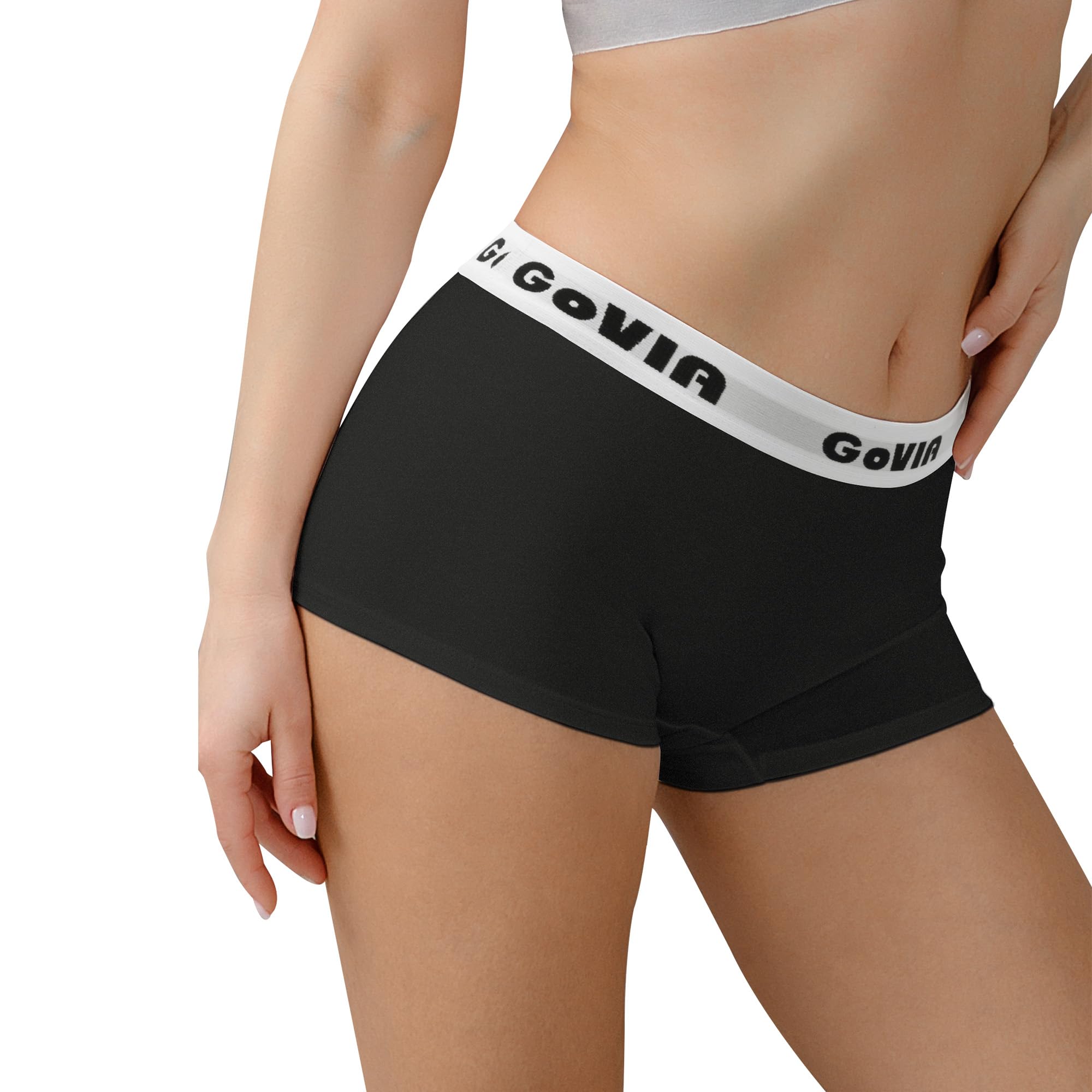 GoVIA Pack de 6 Boxer Mujer Algodon Ropa Interior Transpirable Culotte Suave Tallas S-XL