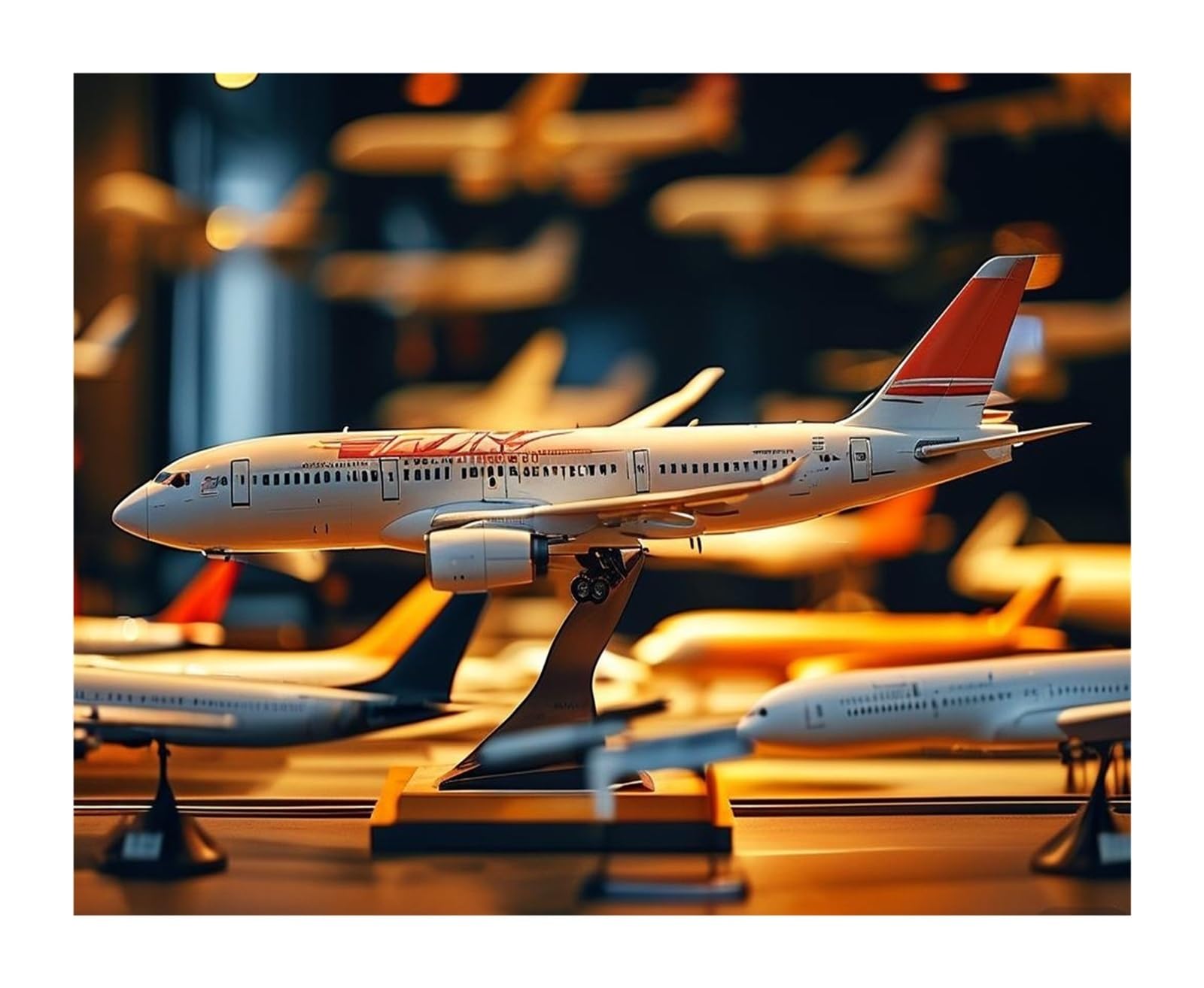 Aereo in Metallo pressofuso da 47 cm per B737-800 Australia 737 Kit Modello di Aeroplano pressofuso con Display Modello di Supporto da Collezione per Raccolta ed Esposizione (Senza Luce)
