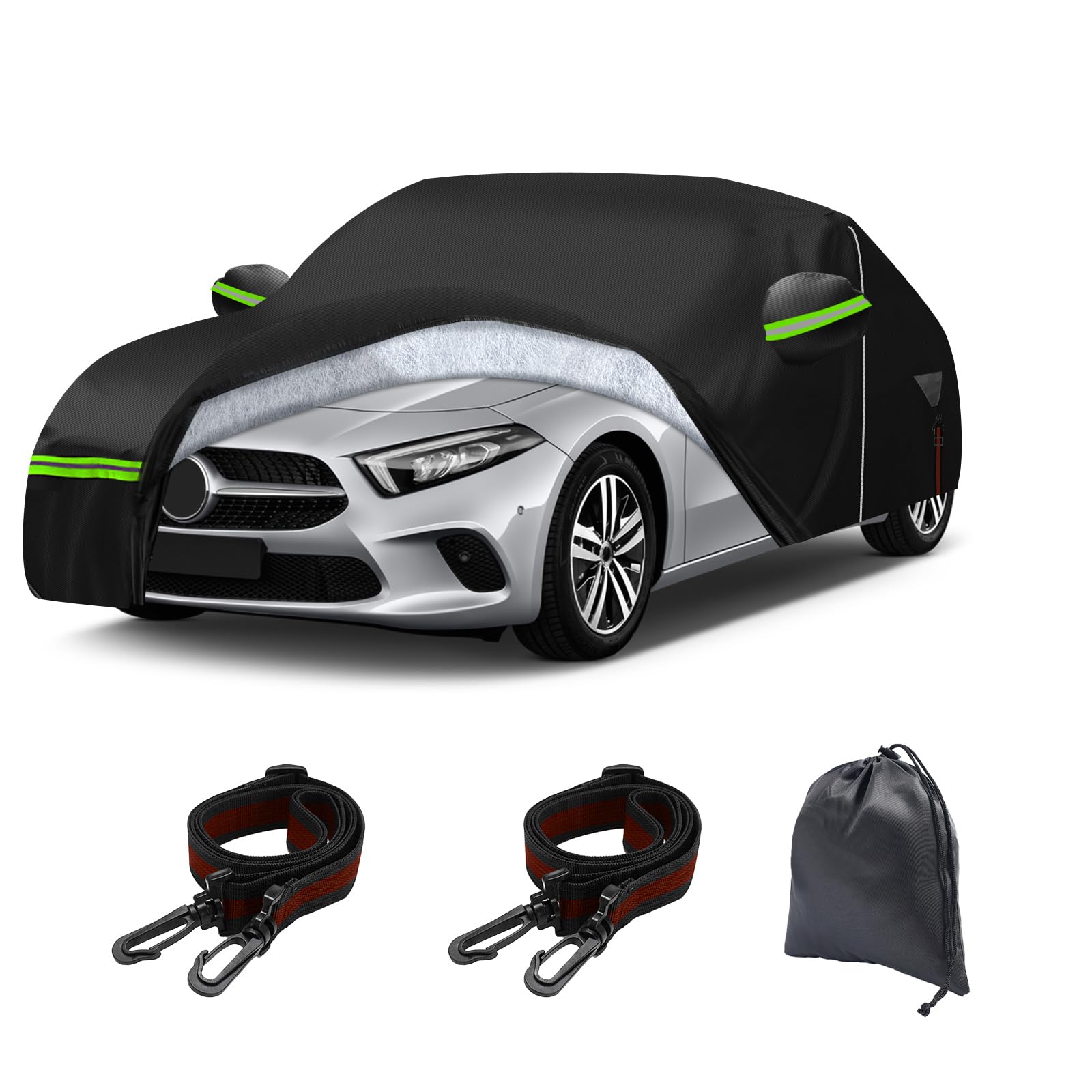 Telo copriauto completo per Mercedes-Benz Classe A 2018-2025, 6 strati, impermeabile, traspirante, per neve, sole, pioggia, UV, polvere, protezione per tutte le condizioni atmosferiche, per Benz