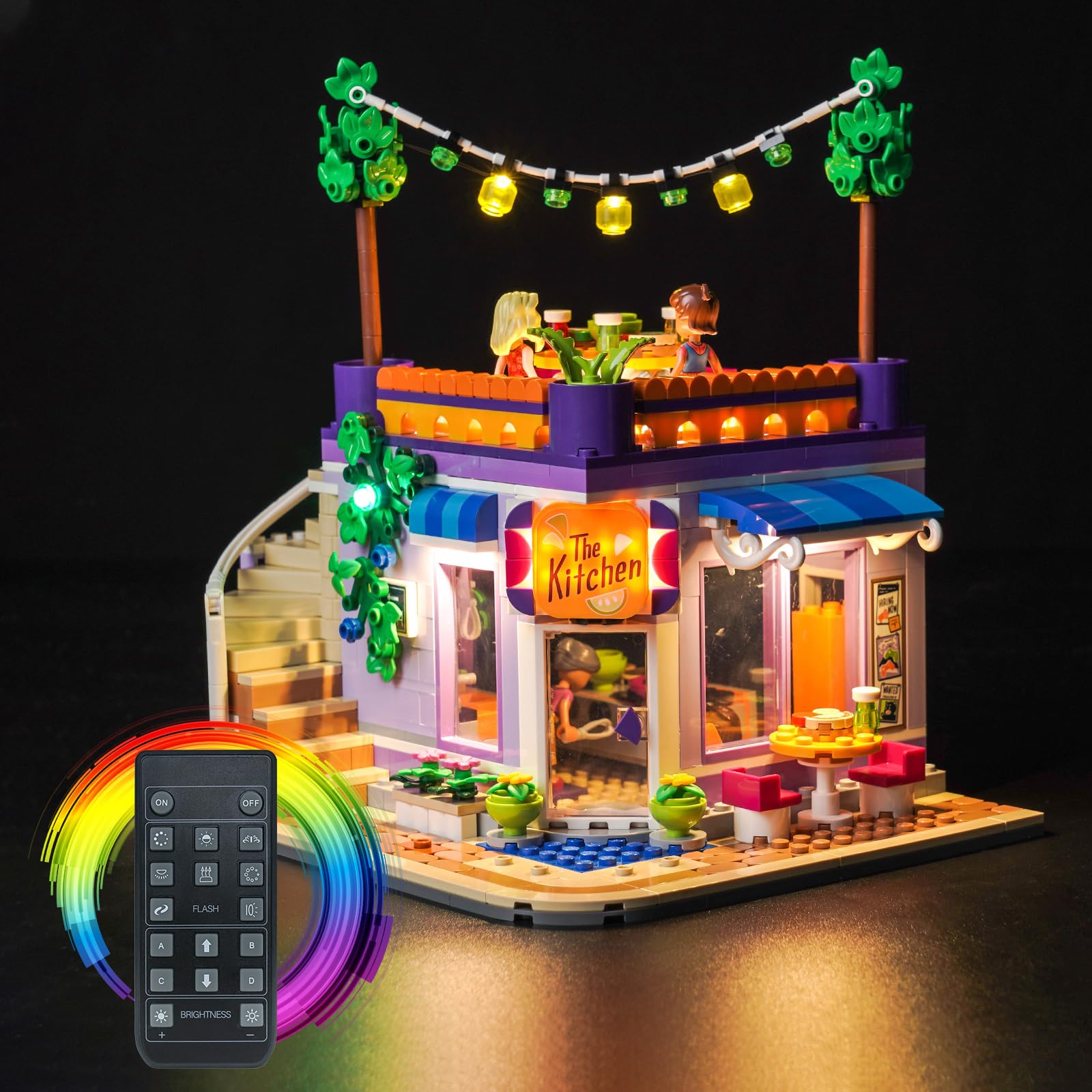 VONADO LED Light Kit Compatible with Lego Heartlake City Community Kitchen (No Model), Remote Control DIY Decor Lighting Compatible with 41747 Lego