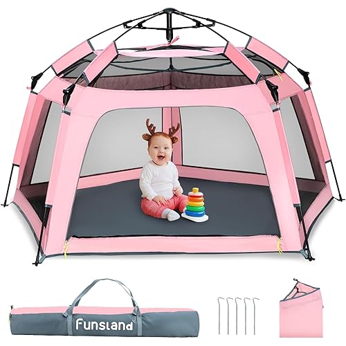 Kids Play Tent Pop-up - Indoor Outdoor Large Princess Play House for 1 2 3 4 Year Old Girls and Boys