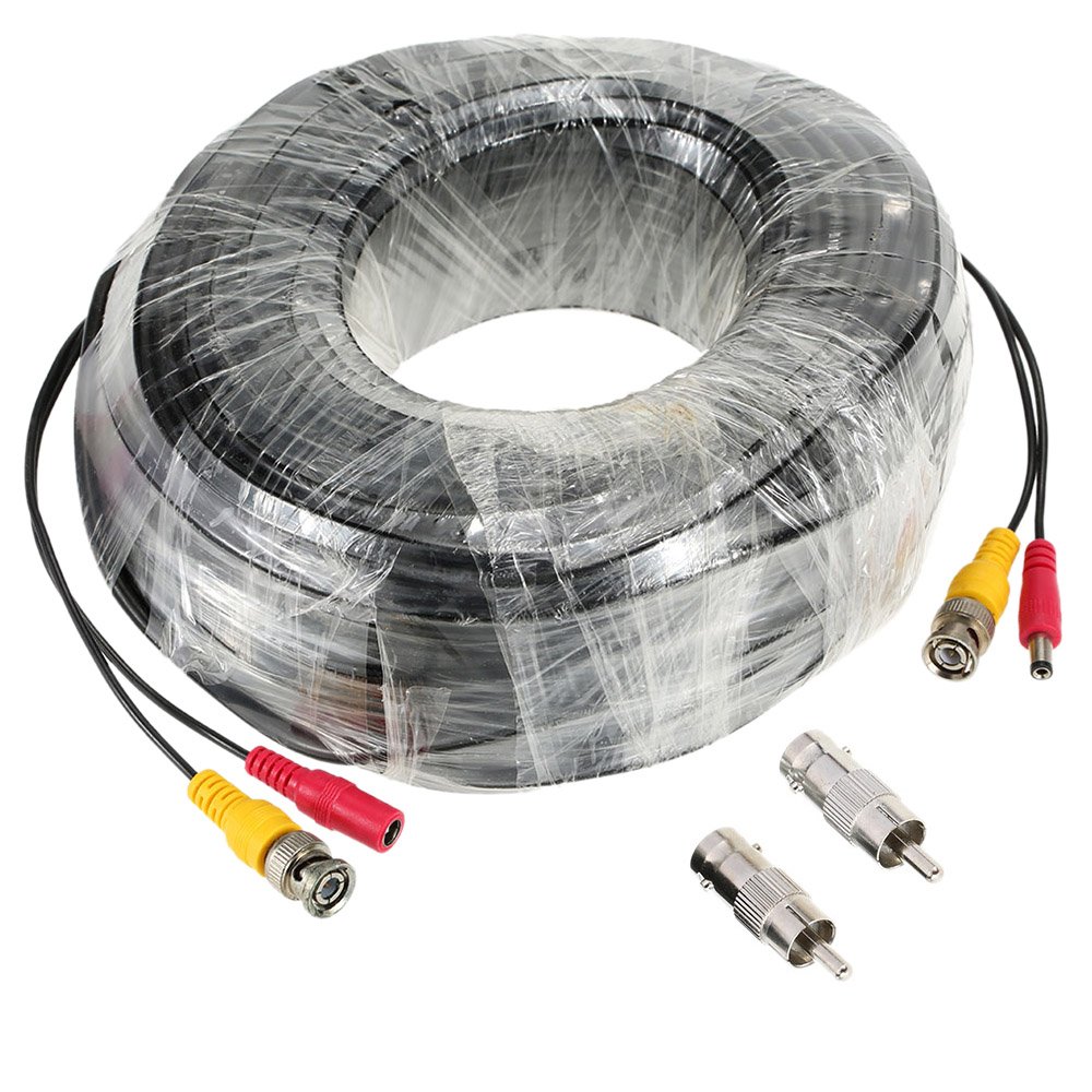 KKmoon 98ft Video Power Security Camera Extension Cable Wire for CCTV DVR CCD Security Cameras