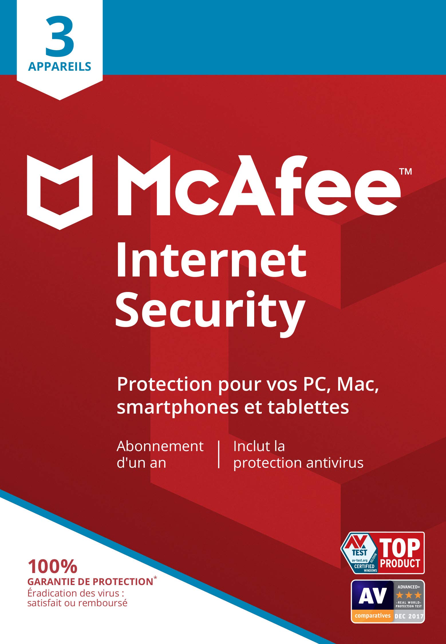McAfee Internet Security 2019|Plus|3 Devices|1 Year|PC/Mac/Android|Download