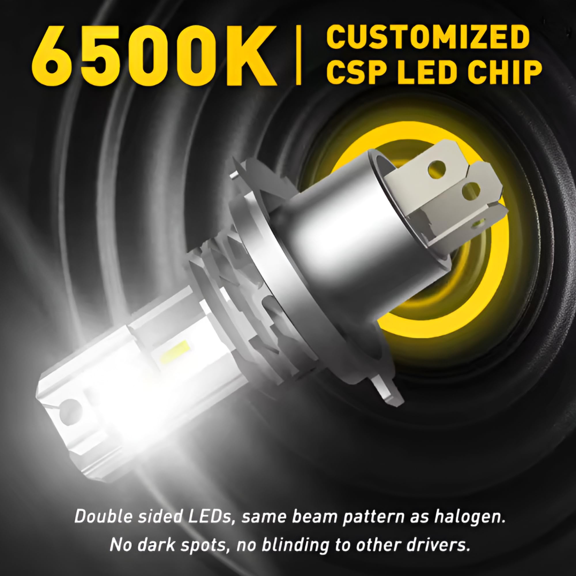 M7 H7 LED Headlights – 2-Piece Car Light Bulb Set – 12000LM 6500K