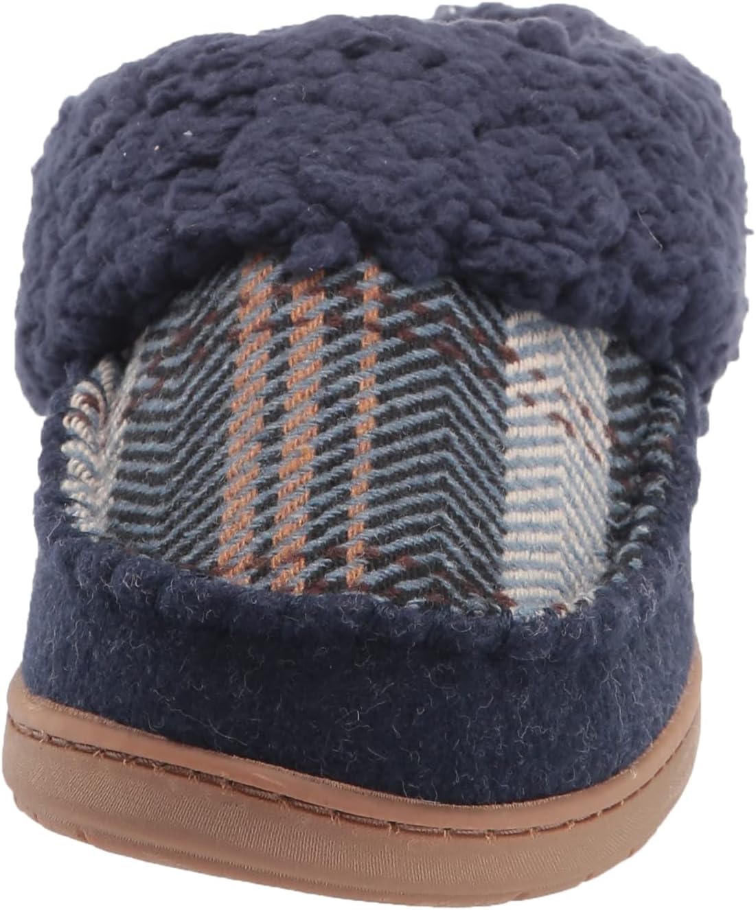 Dearfoams Women's Elaine Blanket Plaid Moc Toe Clog Slipper