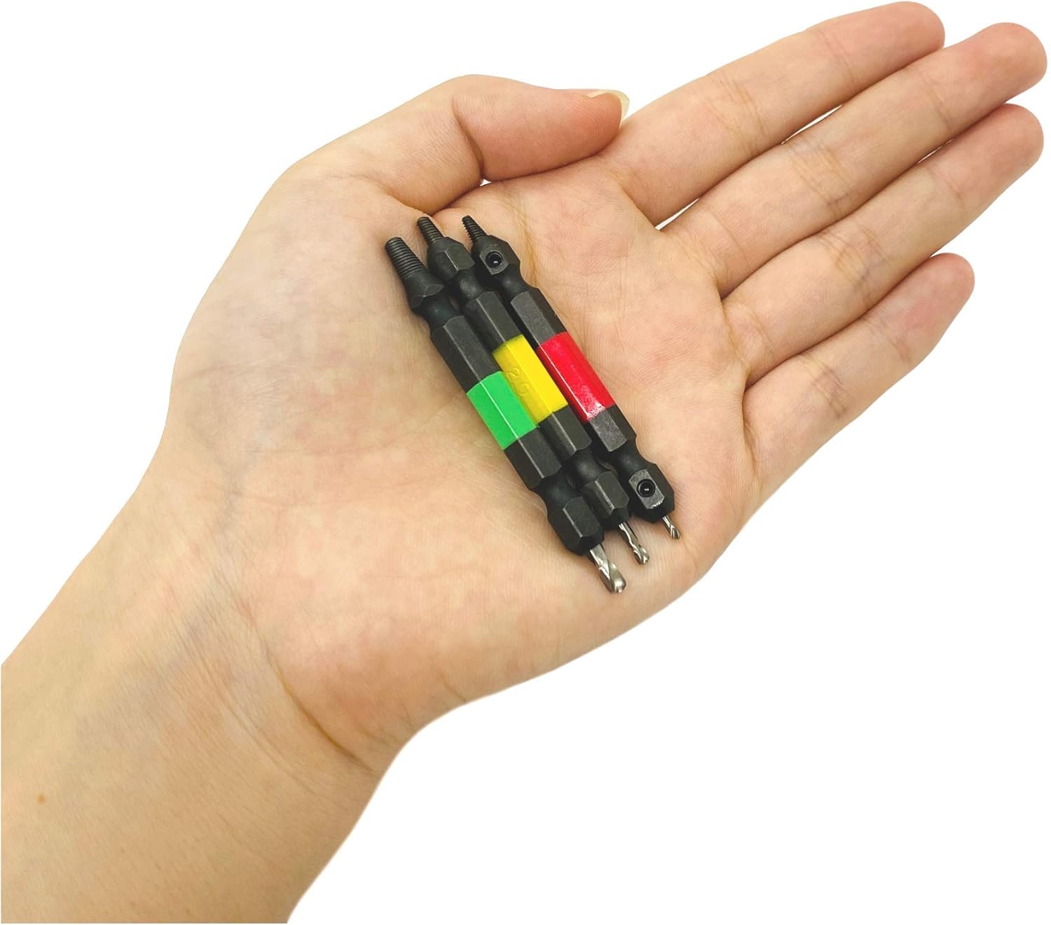 ANEX ANH-S3 Screw Removal Bit, Compatible with Stainless Steel Screws, M2.5-8, Case Included, Set of 3, Drill Bit DIY