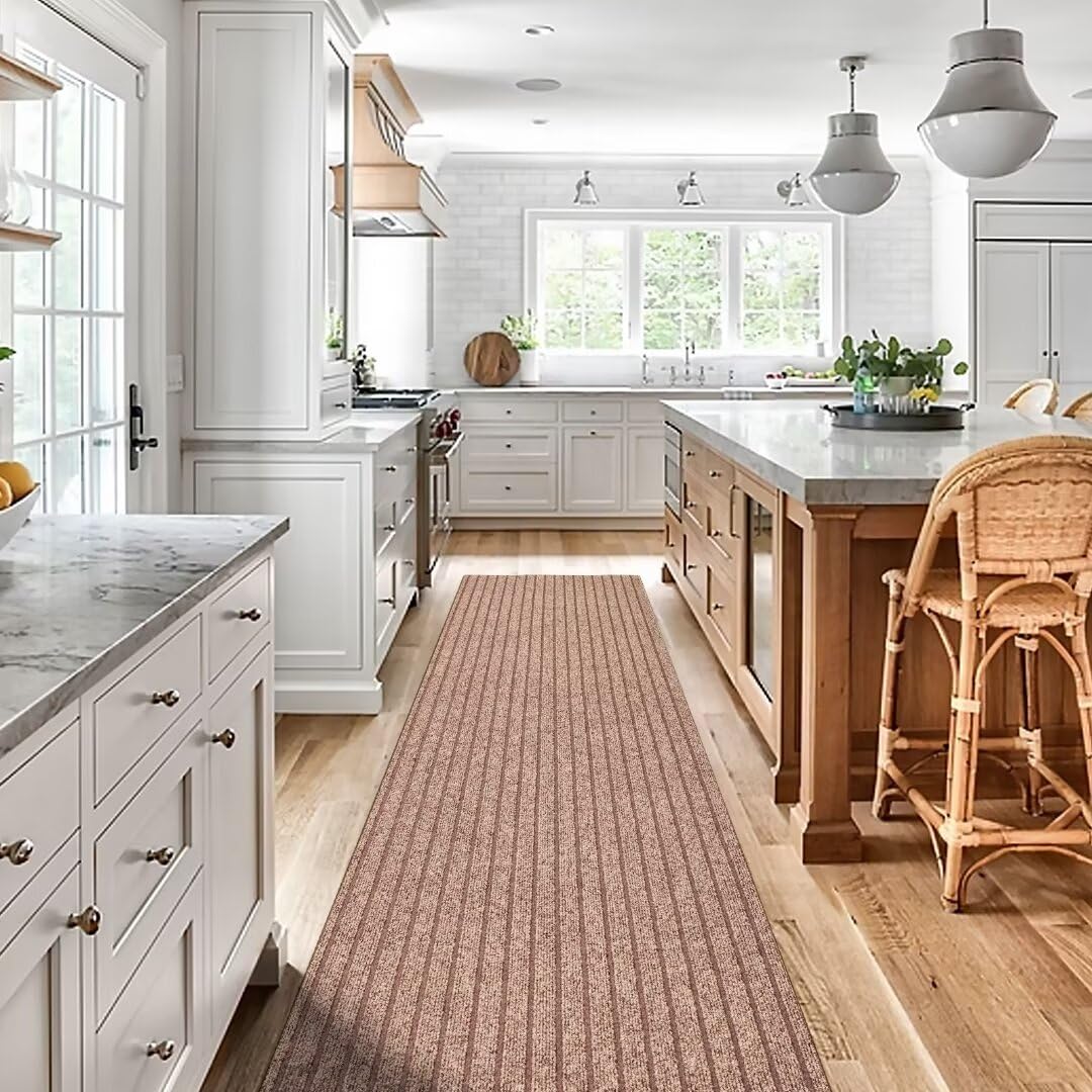 Gotohipi Runner Rug 3'x8'Indoor Outdoor Utility Carpet,Area Rugs with Non Slip Rubber Backing for Hallway Kitchen Entryway Balcony Garage Stair