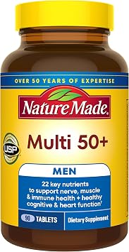 Nature Made Multivitamin for Men Over 50, Mens Multivitamins, 90 Tablets