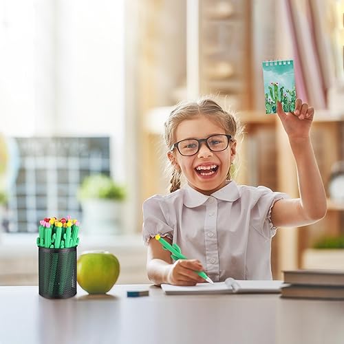 Miniatura 5 de Fulmoon 48 blocs de notas en espiral de cactus a granel con bolígrafo de cactus, mini bloc de notas para bolígrafo, mini bloc de notas, cuaderno de