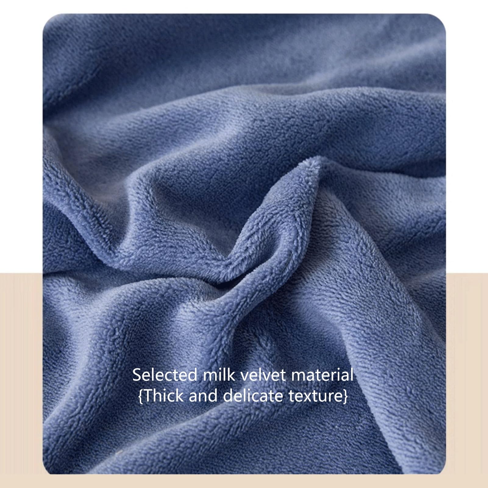 Fleece Bettlaken 180x245cm bis 350x245cm Plüsch Warm Samt Kuschelige Winter Betttuch Flanell Laken ohne Gummizug(Blue A,270x245cm)