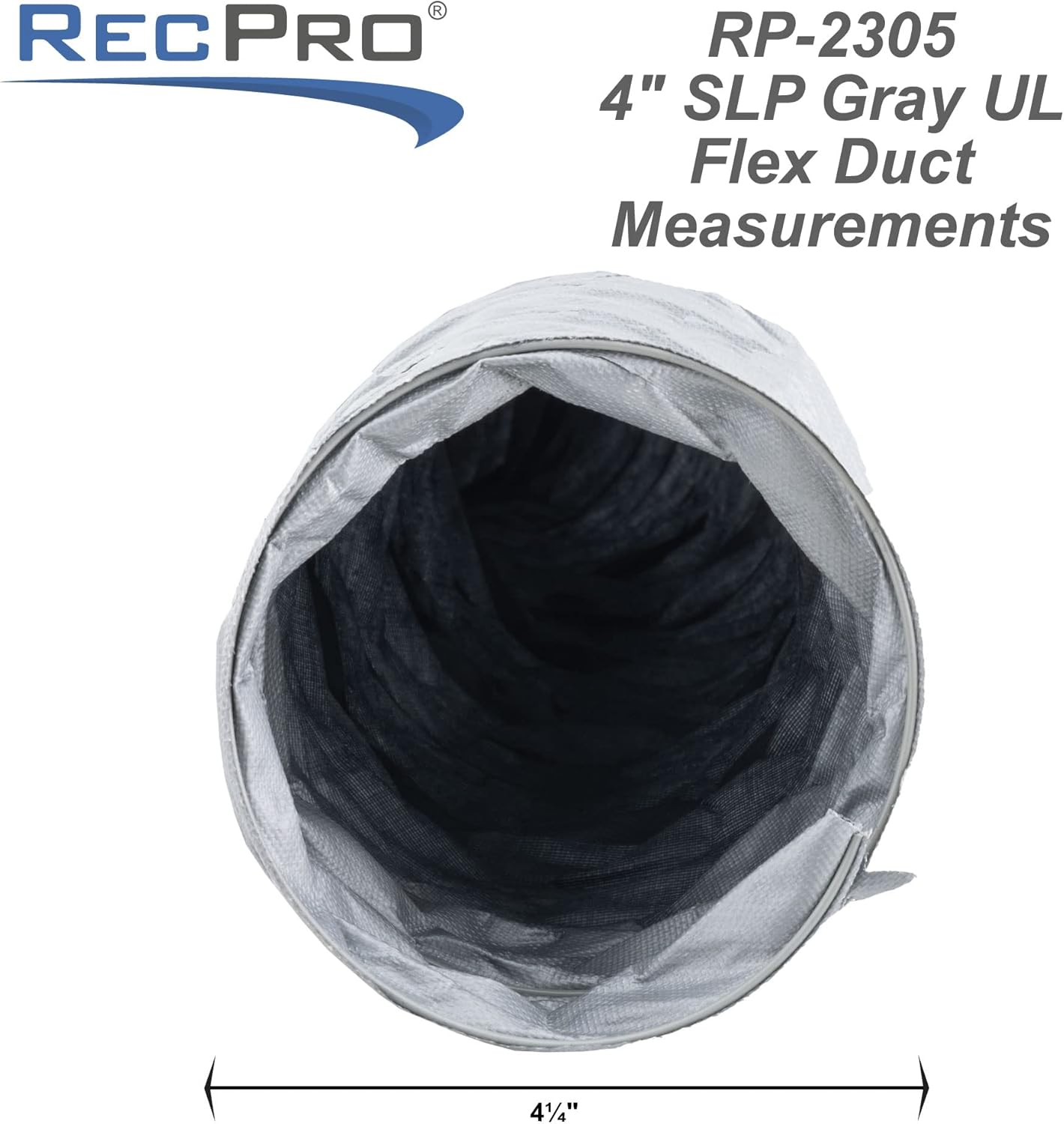RecPro RV 4 inch Flexible Air Duct Hose | 25' Long | Flame Resistant | Direct the Airflow of RV Furnance