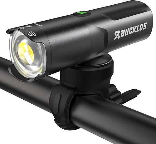 BUCKLOS Luces de bicicleta súper brillantes para montar en la noche, 1500, 1200, 800, 600, 400 lúmenes, para conducción nocturna, faros delanteros