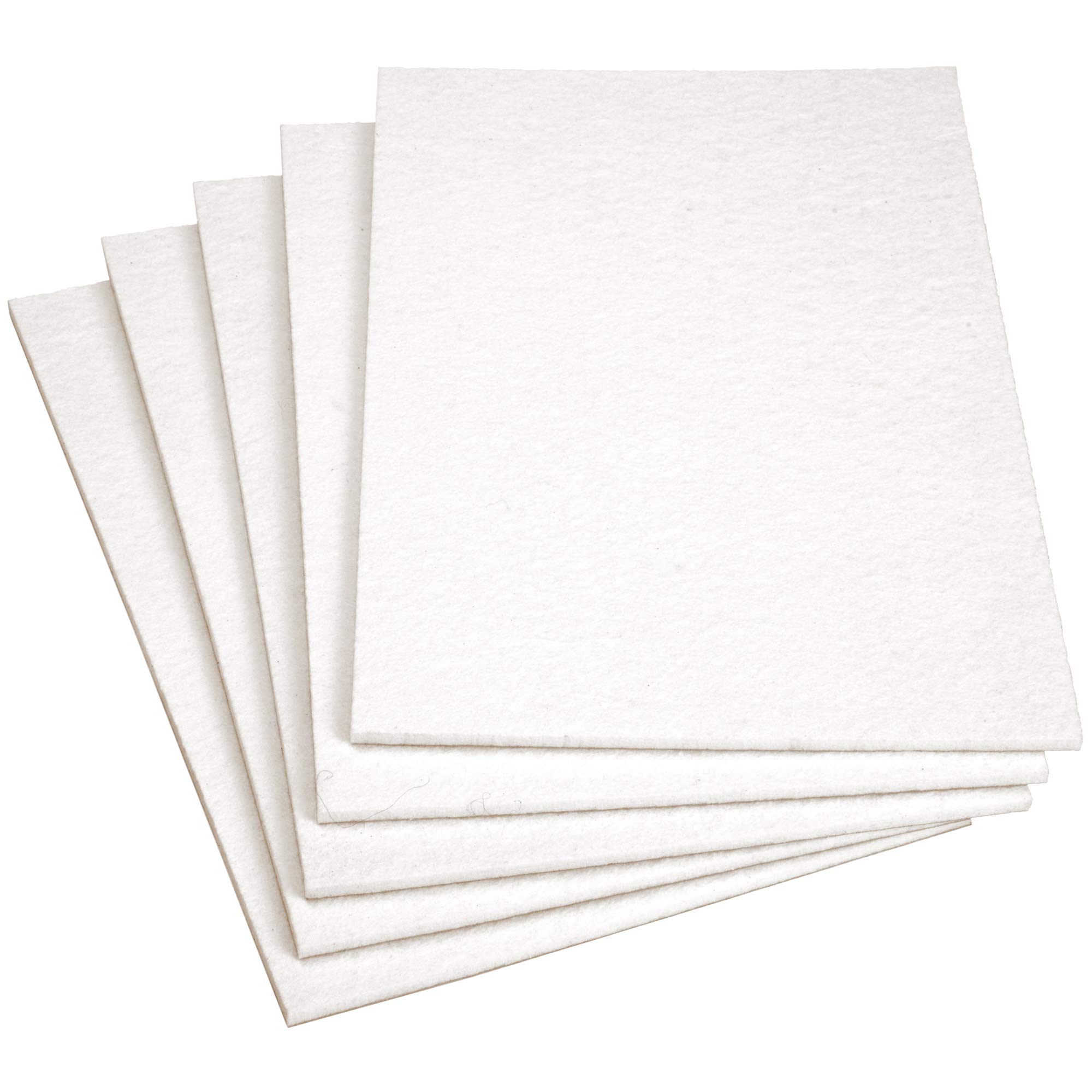 Adsamm® / 5 x Selbstklebende Filzgleiter/Weiß / 200x300 mm/Rechteckig/Möbelgleiter aus Filz mit 5.5 mm Stärke/Möbel- und Bodengleiter