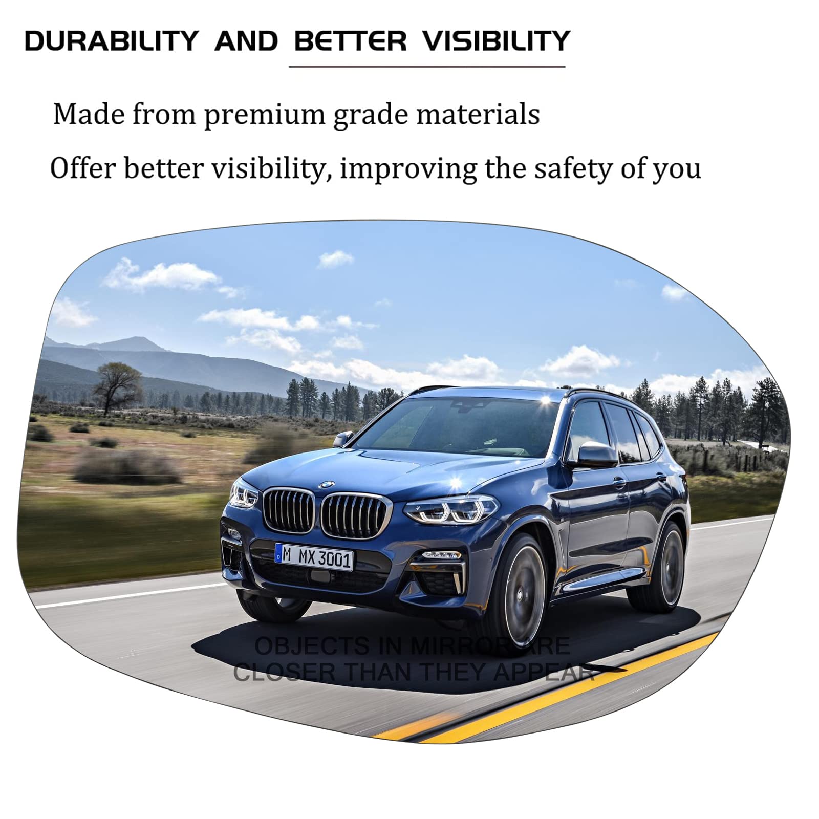 Toyota Highlander Mirror Glass Passenger Side Heated Mirror Glass For 2014-2019 Toyota Highlander - With Backing Plate 2018 Toyota Camry Passenger Side Mirror - Foto 14