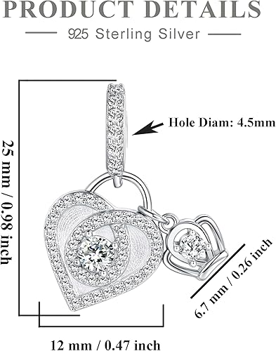 Miniatura 6 de Dijes de plata de ley 925 para pulsera y collar Pandora, regalos de joyería para mujeres