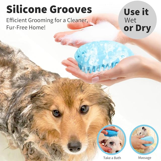 Foto 5 de 6 de PETCUTE Cepillo para Gatos de Goma,Lavable Cepillos para Perros para Masaje…