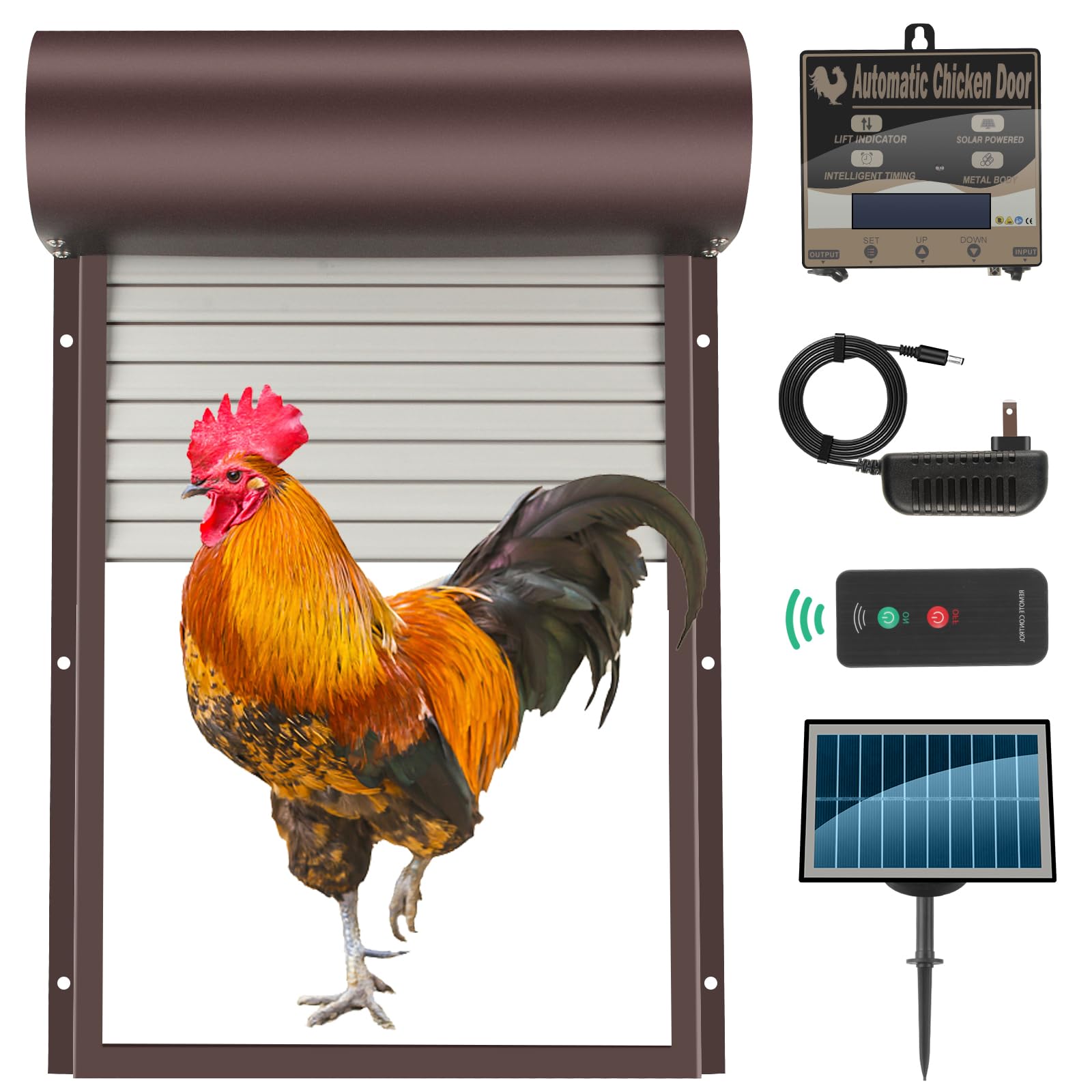 Buy Kemogomo Automatic Chicken Coop Door Solar Powered, Chicken Coop