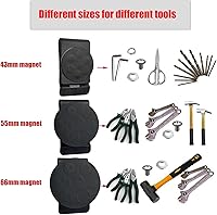 Vista 5 de XXHong - Soporte magnético para herramientas, clip para cinturón, organizador de herramientas magnético resistente para tornillos, clavos