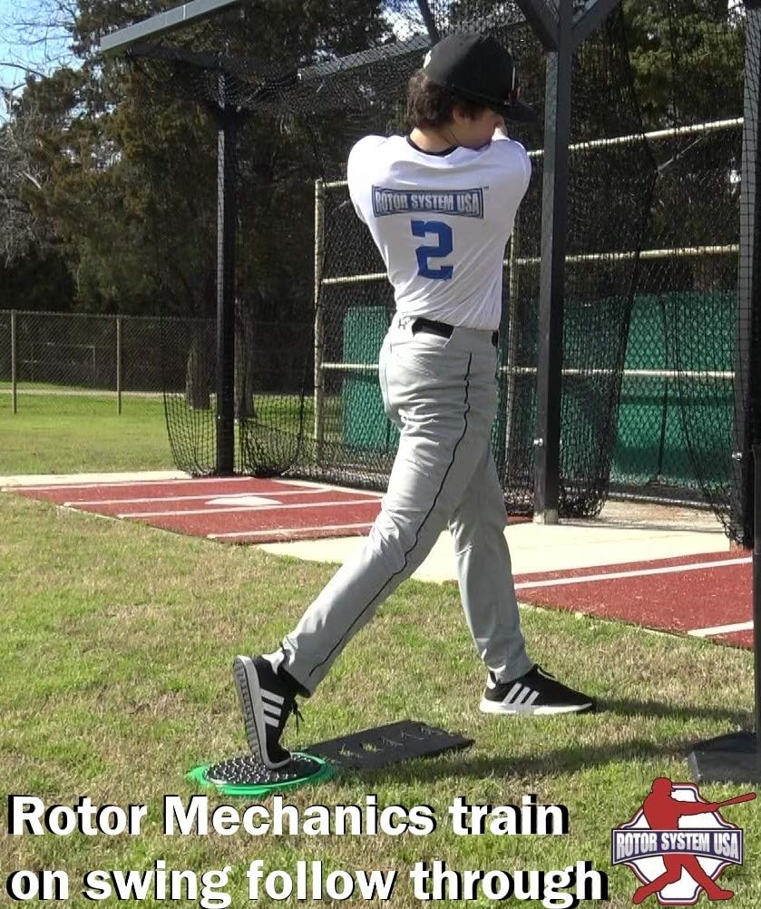 Swing Perfecting Batting Trainer for Softball and Baseball, Back Foot Rotation, Power Hitter Plate, Baseball Training Equipment - for All Ages