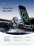 UGREEN Qi2 Certifié 25W Chargeur de voiture sans fil magnétique avec ventilateur de refroidissement actif Air Vent Car Mount Compatible avec MagSafe pour iPhone COMMISSION ÉCONOMIQUE POUR L'EUROPE Series (Adaptateur non inclus)